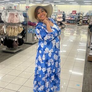 Women's Floral Frill Ruffle Flounce Sleeve